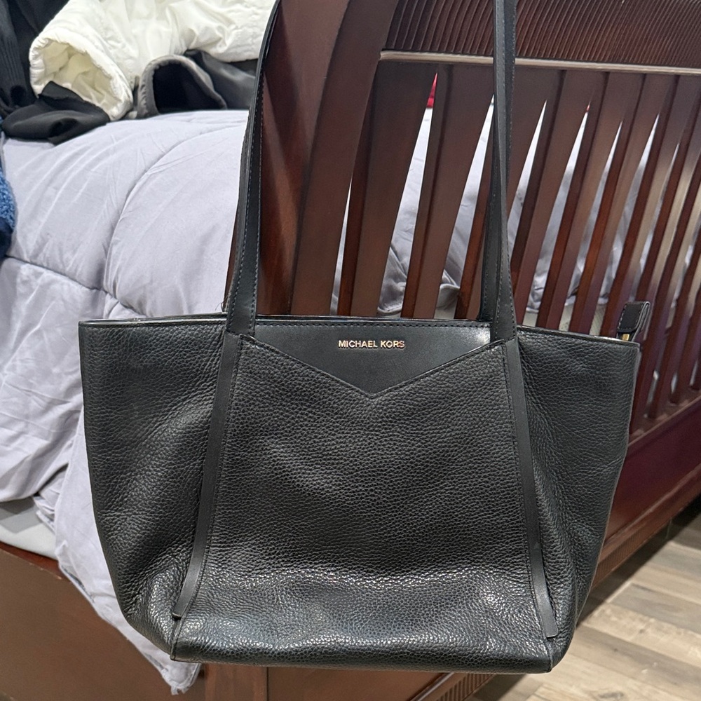 Michael Kors Black Pebbled Leather Tote